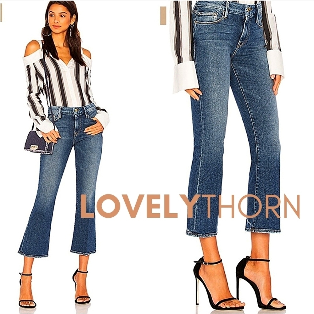 FRAME // le crop mini boot distressed elmont ridge - Picture 5 of 16